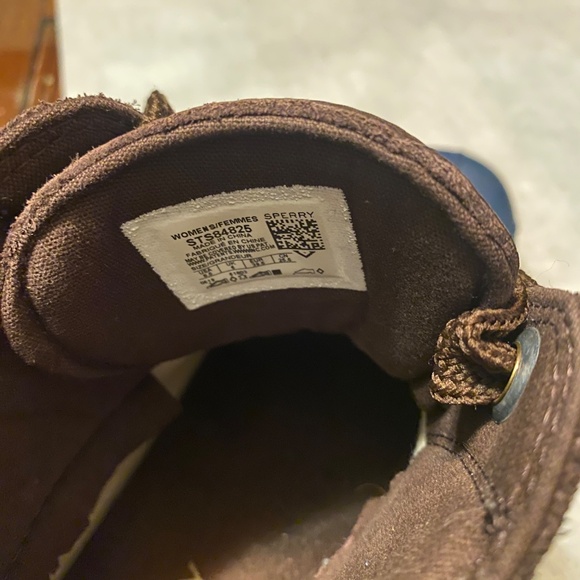 Sperry Saltwater 2-Eye Leather Brown/Navy 8.5 M (B) - Picture 8 of 12